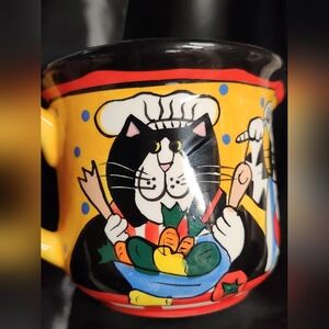 Catzilla by Candice Reiter 3 Cat Chefs Creamer Pitcher 2002 Discontinued